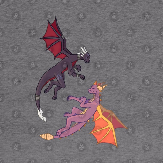 Spyro & Cynder by Rose Rivers